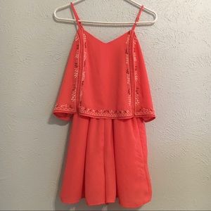 Coral Xhilaration Romper